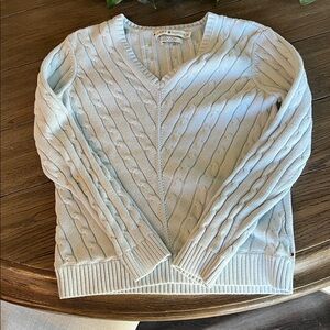 Tommy Hilfiger Women's V-Neck Sweater - Light Blue